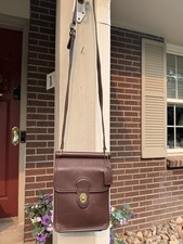 Vintage COACH 9930 Murphy Shoulder Bag Taupe Mahogany Brown Leather Crossbody picture