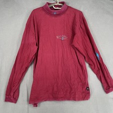 Vintage Billabong Jumper Mens Extra Large Red Y2K Surf Mock Neck Australia picture