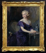 Handmade Old Master-Art Antique Oil Painting noblewoman girl on canvas 24