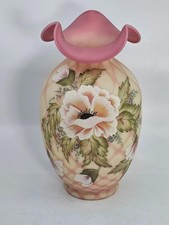 Vtg Fenton #4855 WL 95th Anniversary Diamond Optic Burmese 9