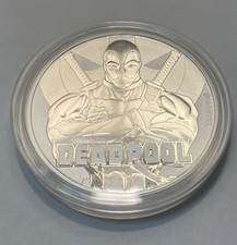 2018 Tuvalu Marvel Deadpool 1oz Silver Coin In Capsule picture