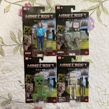 NIB A Minecraft Movie Mojang Mattel Steve (Jack Black) Dennis Creeper Skeleton picture