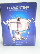 NEW Tramontina 3 qt. Round Stainless Steel Chafing Dish Stainless Steel Serving picture