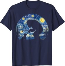 Bigfoot Boop Dog Starry Night Funny Sasquatch Meme Dog Lover T-Shirt picture