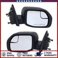 Pair Power Door Mirror Heated Texturized Black For 22-25 Ford Maverick XL XLT picture