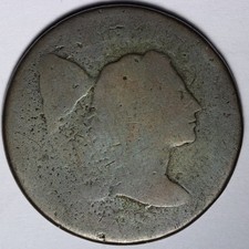 1795 Flowing Hair Large Cent POOR E106 RJSLM picture