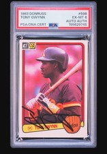 TONY GWYNN ROOKIE AUTO PSA 6 1983 DONRUSS TOTAL POP 155 🤯🤯🤯 THINK INVEST WIN  picture