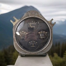 1934 1935 CHRYSLER AIRFLOW AIRSTREAM GAUGE CLUSTER GAS HEAT OIL AMP VERY RARE picture