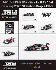 Mini GT Porsche 911 GT3 R #77 AO Racing 2025 IMSA Petit Le Mans #1143 1/64 picture