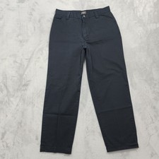 Vintage Riders Casuals Pants Womens 12M Black High Rise Tapered Chino Preppy picture