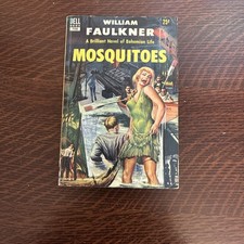 Vintage 1953. William Faulkner Mosquitoes Dell paperback Lou Glanzman Cover picture