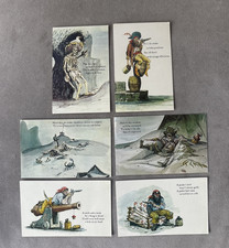 VTG DISNEYLAND SET OF 6 MARC DAVIS PIRATES OF THE CARIBBEAN POSTCARDS  picture