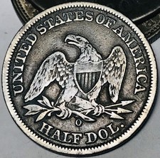 1855 O Seated Liberty Half Dollar 50C Arrows Ungraded Silver US Coin CC31120 picture
