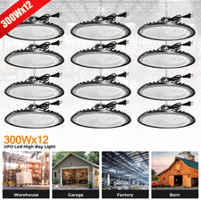 12 Pack 300W UFO Led High Bay Light Commercial Industrial Factory Led Shop Light picture