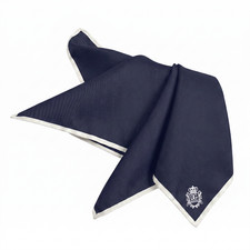 $195 NWOT Dolce&Gabbana Dk Purple White Silk Pocket Square Italy 13
