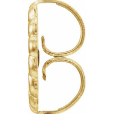 PAIR Jumbo 9.4mm LARGE 14k Yellow Gold Monster Earring Friction Push backs Nut picture