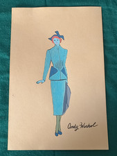 ANDY WARHOL Drawing on paper (Handmade) signed and stamped mixed media. picture