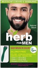 Herb For Men Mustache & Beard Dye (Nature Black, 1 Pack), PPD-Free Ammonia-Fr... picture