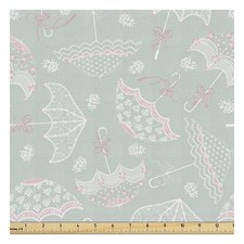 Ambesonne Umbrella Fabric by The Yard, Vintage Wedding Parasols Bridal Shower picture