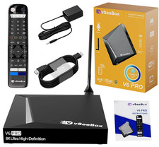 VSEEBOX V6 Pro Android 14 TV Box with 4GB+32GB, Backlit Bluetooth Remote picture