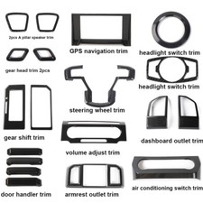 19pc Carbon Fiber Full Interior Decoration Frame Cover Trim For Ford F150 2015+ picture