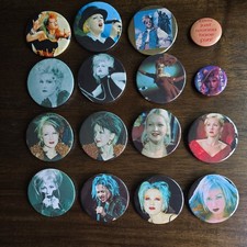 RARE Vintage 80's Collection Of 16 Cyndi Lauper Buttons  picture