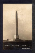 1909 Toledo Ohio FORT MEIGS MONUMENT War of 1812 Real Photo Postcard RPPC picture