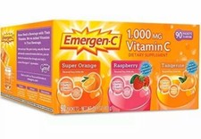 90 CT EmergenC IMMUNE SUPPORT 30 x 3 Super Orange Raspberry Tangerine Vitamin C picture