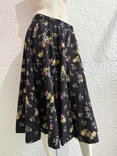 vintage 1950s novelty print full skirt cat kitty lion feline black pink medium picture