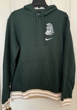 Nike Men's Large Michigan State Spartans Football College Retro Fleece Hoodie picture