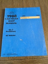 1988 Car/Truck Shop Manual Vol. F Pre-Delivery All Vehicles picture