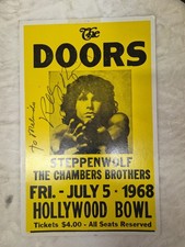 ROBBY KRIEGER SIGNED The Doors Hollywood Bowl Poster Autographed 