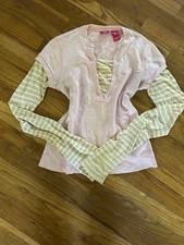 Vintage 2000s Personal Identity Pink Layered Long Sleeve Top picture