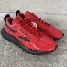 Reebok CL Legacy Shoes Mens Size 12 Red Black Patent Leather Running NEW picture