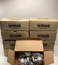 Lot of 9 Weiser Elements Fairfax Satin Nickel Privacy Door Knobs 9GAC3310-037 picture