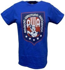 AWA Logo American Wrestling Alliance Blue T-shirt picture
