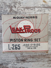 1939-40 Pontiac 6 cylinder piston ring set McQuay Norris #: L265 .030, 3-7/16