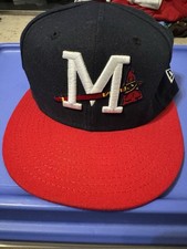 New Era Mississippi Braves Fitted Player Issued Hat Cap Size 7 #8 picture