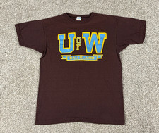Vintage University of Wisconsin Eau Claire Shirt Adult Medium Champions 70s USA picture