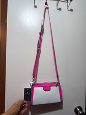 Kate Spade New York Clear/Pink PVC Zip Crossbody Bag Gold Hardware Strap picture