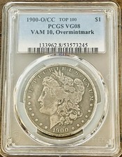1900-O O/CC PCGS VG08 VAM 10 Morgan Silver Dollar $1 Rare Variety NICE COIN picture