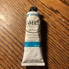 New GAMBLIN ARTISTS Oil Paints Pthalo Turquoise 1740 GAMBLIN ARTISTS GRADE 37ML picture