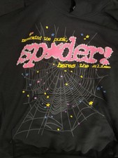 Sp5der Black P*NK V2 Hoodie Size X-Large 2023 picture