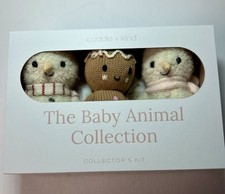 cuddle+kind Christmas Baby Animal Collection 3-Piece Plush Boxed Set NIB NWT picture