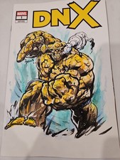 DNX #1 BLANK COVER THE THING Fantastic Four ORIGINAL ART SKETCH ESKIVO picture