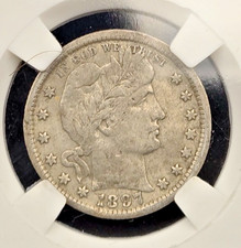 1897-P 25C Barber Quarter~ Better Date picture