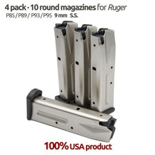 4 Pack Ruger P/85/P89/P95/P93/ 10 Round S.S Magazines picture