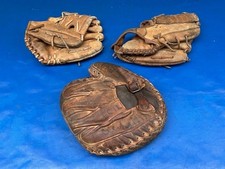 (2) Vintage Toughness Hutch #8 #45 Baseball Gloves and (1) Early Catchers Mitt picture
