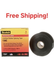10 rolls of black Scotch® Linerless Rubber Splicing Tape 130C, 1-1/2 in x 30 ft picture