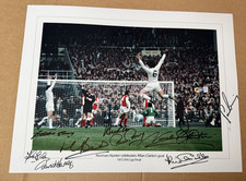 LARGE 1972 FA CUP TROPHY MULTI SIGNED LARGE PHOTO LEEDS UNITED COA AUTOGRAPH UTD picture